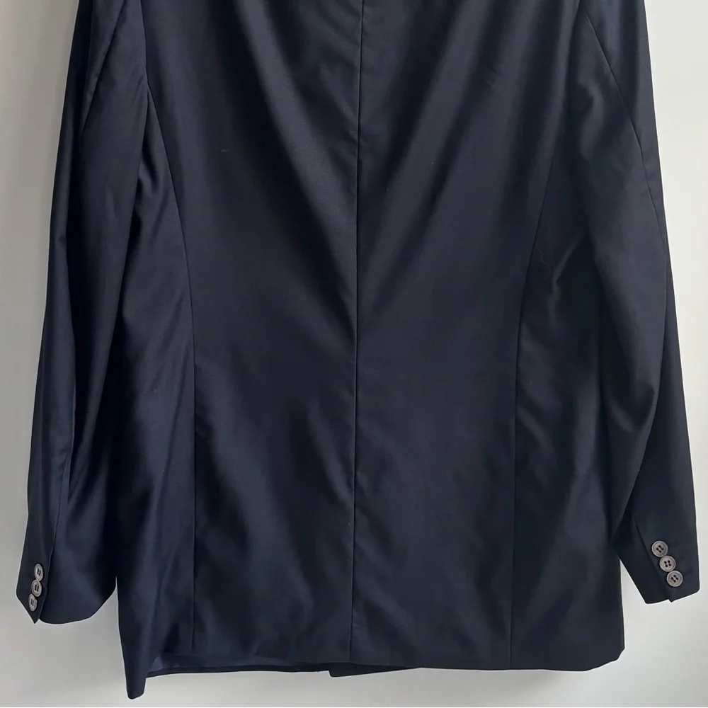 Canali Loro Piana Tyrone Wool Classic Black Men's Blazer Size 50